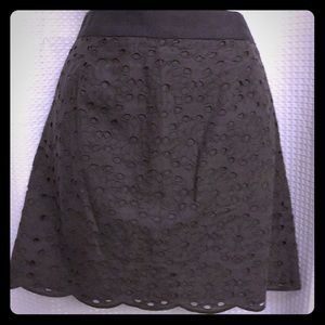 Grey lined lace skirt